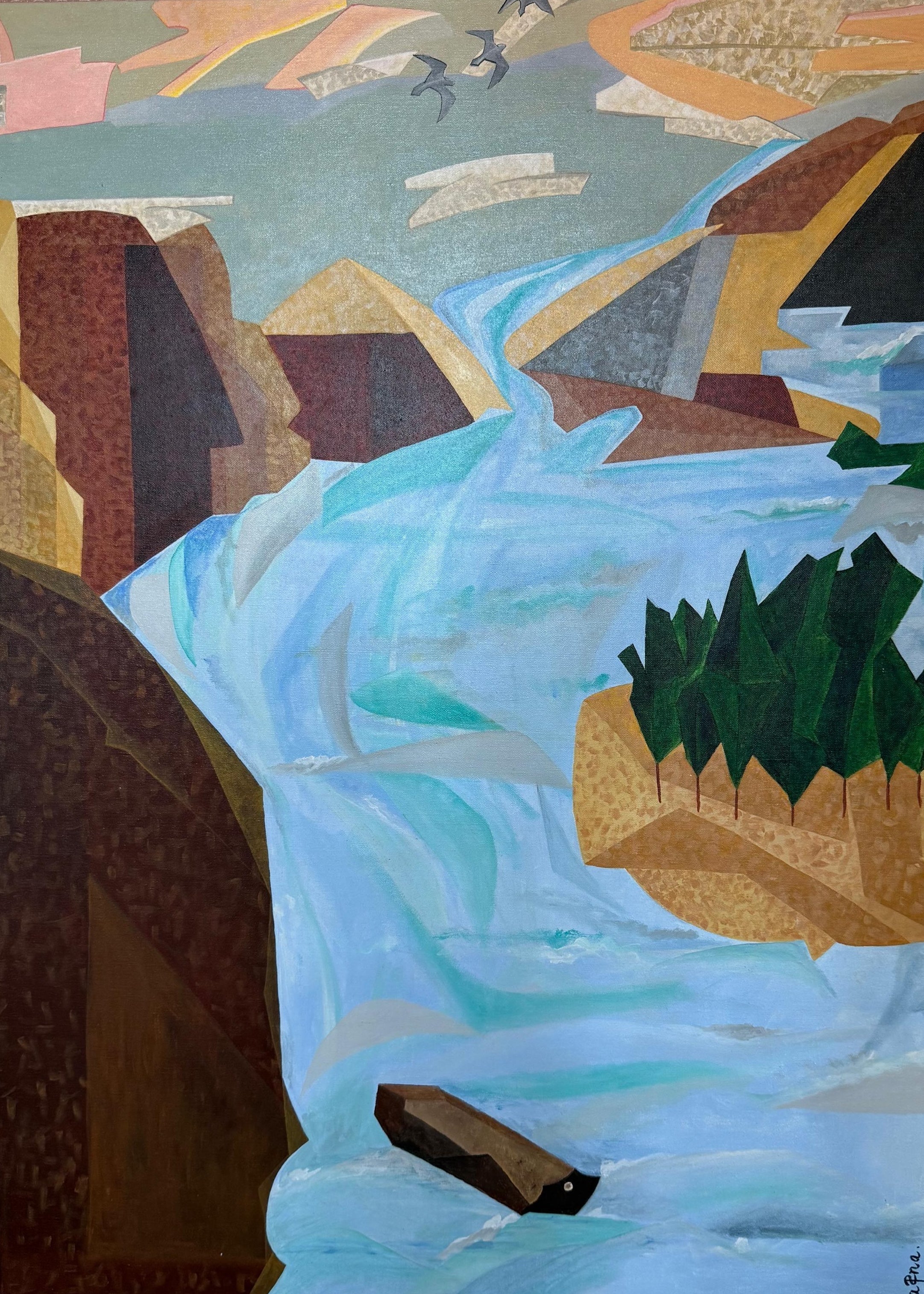 Above The Waters - Cubism